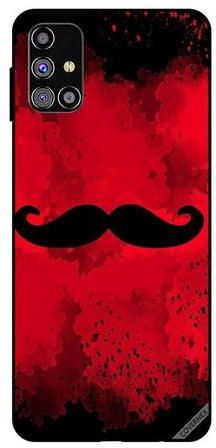 Mustache Protective Case Cover For Samsung Galaxy M31s Red/Black