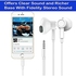 2 Pack Earbuds/Headphones/Earphones with 3.5mm Wired in Ear Headphone Plug(Built-in Microphone & Volume Control) Compatible with iPhone,iPad,iPod,PC,MP3/4,Android