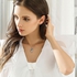Fashion Women Lotus Anti-Allergic Silver Earrings Accessories - Silver