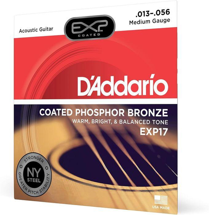 D'Addario EXP17 Coated Phosphor Bronze Medium Acoustic Guitar Strings