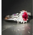 Exquisite 925 Sterling Silver Natural Sapphire Gemstones Birthstone Bride Princess Wedding Engagement Strange Ring Size 6 7 8 9 10 - White - 12