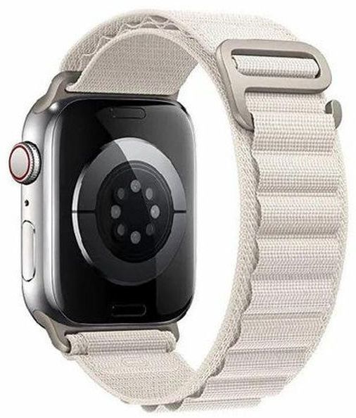 لساعة ابل ووتش الاصدار الثامن بمقاس 45 مم وساعة الترا بمقاس 49 مم نايلون سوار بديل مع إغلاق قابل للتعديل - بيج Apple Watch Series 8 (45mm) & Apple Watch Ultra (49mm)