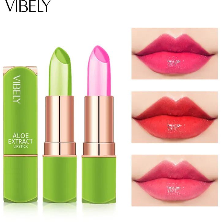 VIBELY Lip Balm Natural Aloe Vera Lipstick Long Lasting Moisturizing Makeup