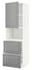 METOD / MAXIMERA Hi cab f micro w door/2 drawers, white/Veddinge white, 60x60x200 cm - IKEA