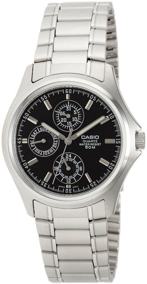 Casio for Men Analog MTP-1246D-1AVDF Stainless Steel Watch