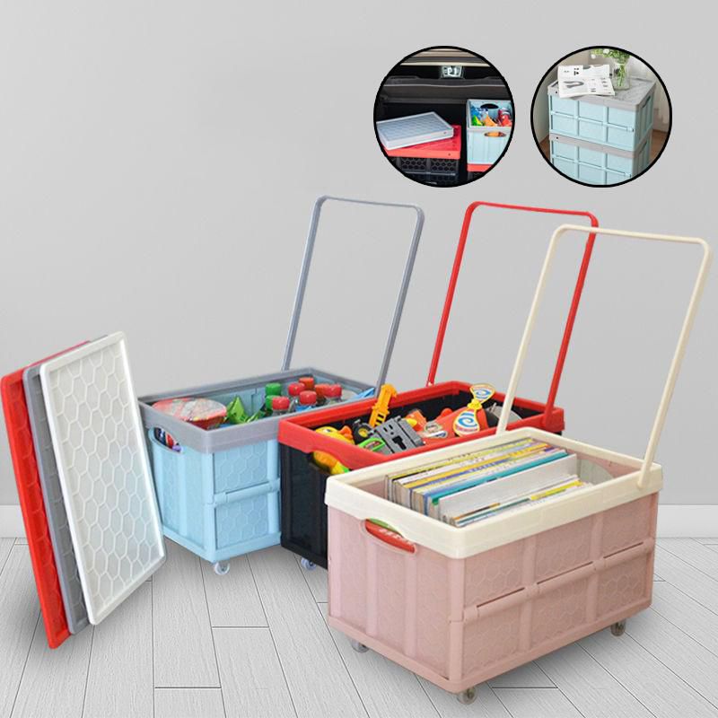 GTE Storage Box with Wheels Box Classroom Loading Book Bedroom Storage Car Box