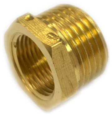 SWISH 1/4" x 1/8" Brass Reducing Bush Threaded Fitting -10pcs (Gold)