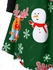 Plus Size Christmas Snowman Printed Cinched T Shirt - 4x