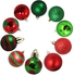 Set Of 24 Christmas Balls Multicolour 3 centimeter