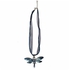 Neworldline Retro Lady Dragonfly Necklace Chain Rhinestone Pendant Blue