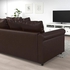 Corner sofa-bed, 4-seat, with open end/Kimstad dark brown