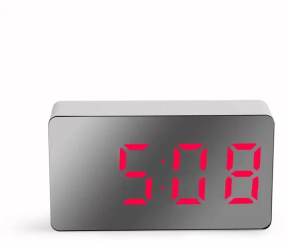 LED Mirror Table Clock Digital Alarm Snooze Display Time Night Light  Desktop USB Clock Digital Home Decor Gifts for Children