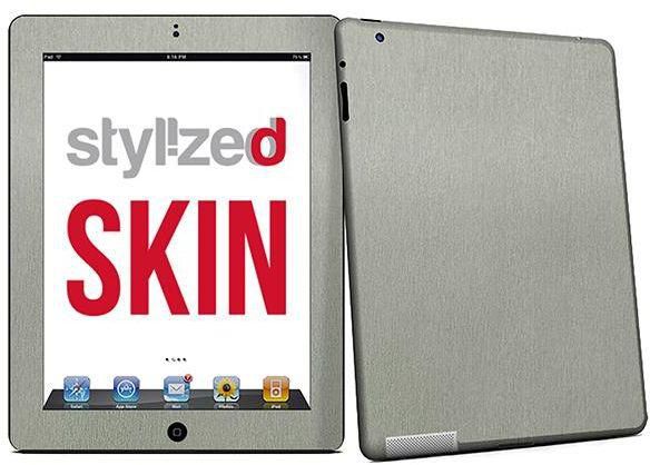 Stylizedd Premium Vinyl Skin Decal Body Wrap For Apple Ipad 2 (2011, 2nd Gen) - Brushed Aluminum