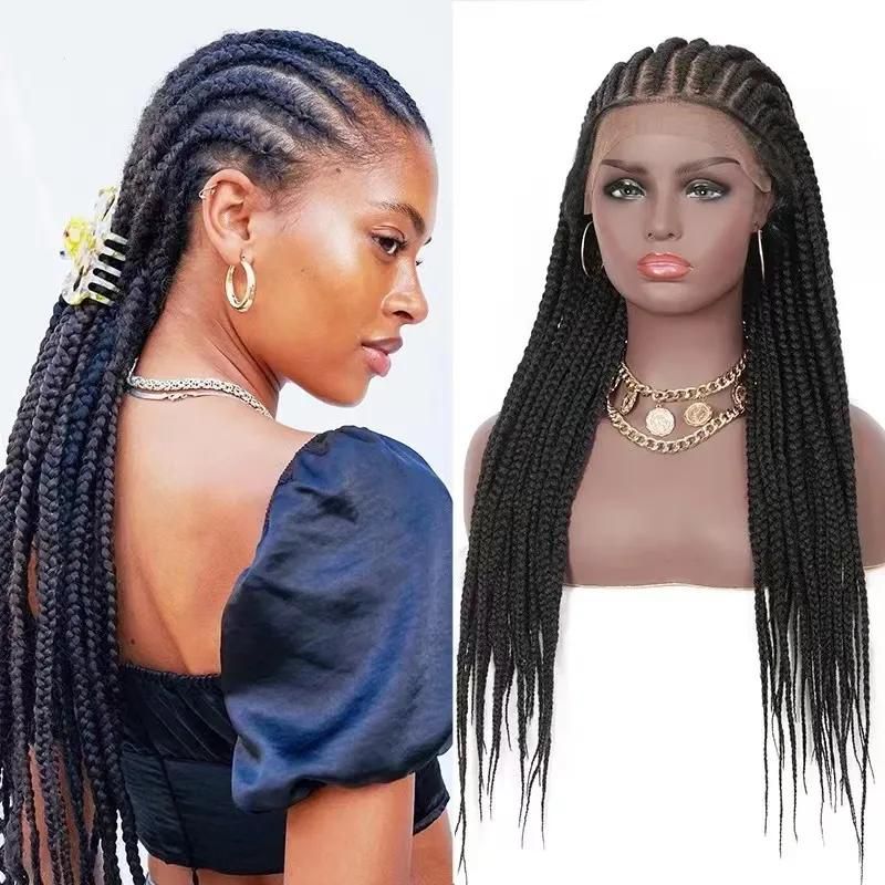 Full lace braids wig with 11 braids 32 inches