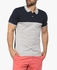 Grey and Navy Lorenzo Polo T-Shirt