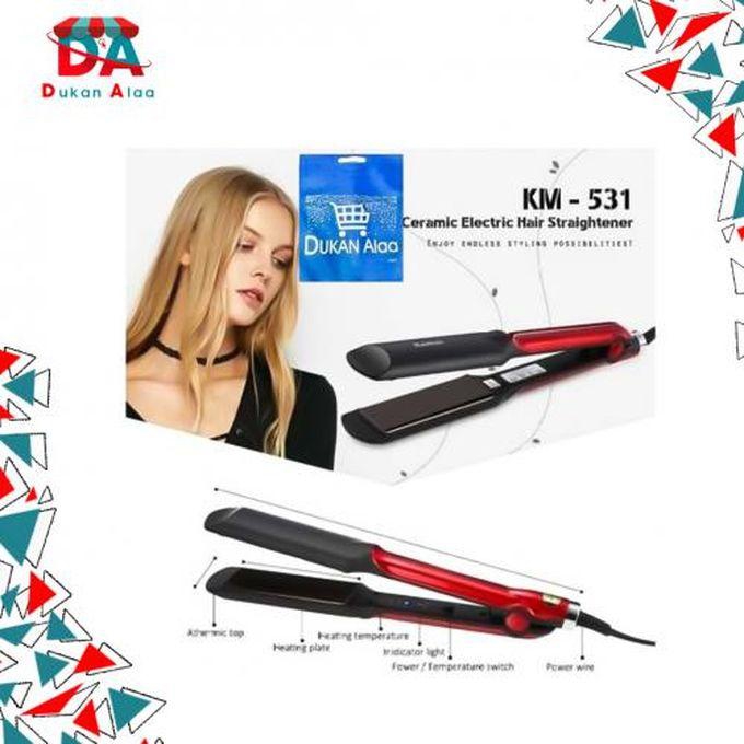 Kemei Km-531 Professional Hair Straightener + Gift Bag From Dukan Alaa