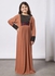 Kids Butterfly Abaya With Contrasting Embellishment