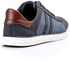 Premoda Mix Round Toe Lace Up Sneakers - Navy Blue