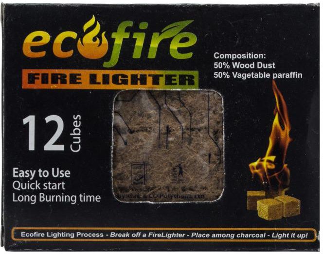 Eco Fire 12 Cubes Firelighters Barbecue Jiko Fireplace Lighters