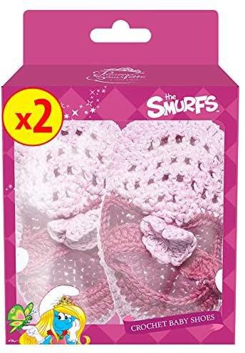 Smurfs Baby Crochet Shoes - Pink - 0-3 M (Pack Of 2)
