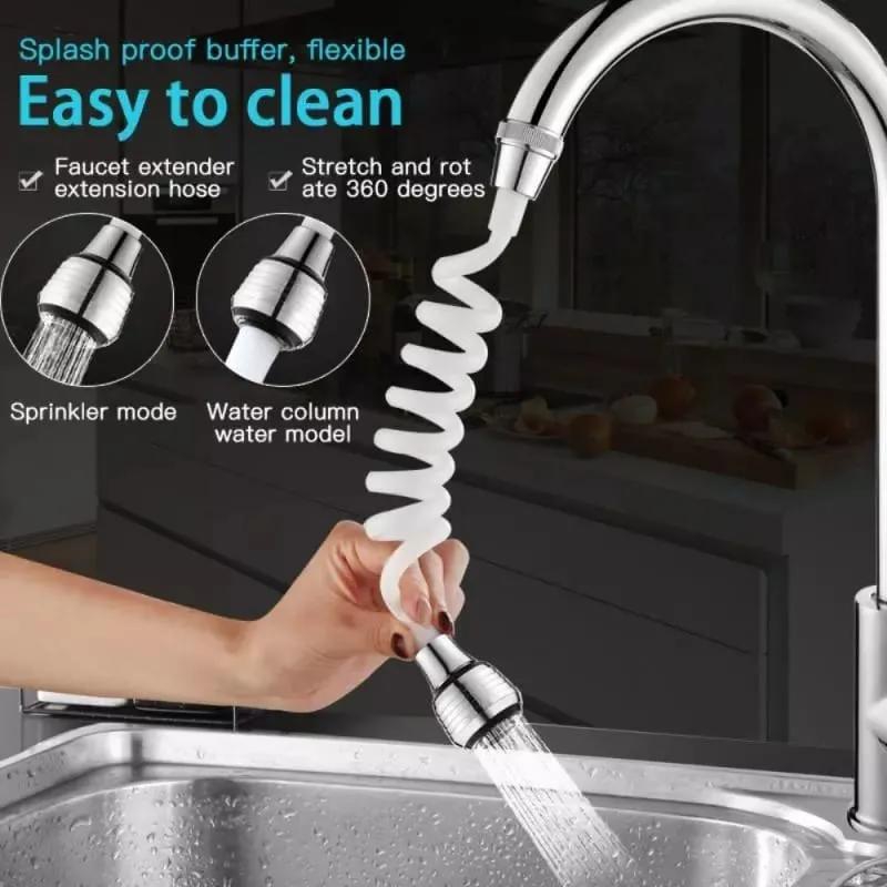 360 degrees kitchen faucet extender available in white