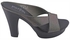 High Heel Wedge Sandals Grey/Black