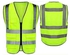 High Visibility Reflective Safety Vest Waist Coat Jacket Workwear Executive Zip 2 Band Security Mobile Phone Pocket Id Holder (Medium)