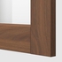 METOD خزانة حائط زاوية+رف دوّار/ب. زجاجي , أبيض Enköping/بني شكل خشب الجوز, ‎68x100 سم‏ - IKEA