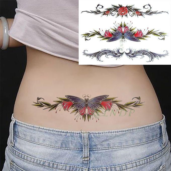 Waterproof Temporary Tattoo Sticker Butterfly Flower Wing Fake Tatto For Women Girl
