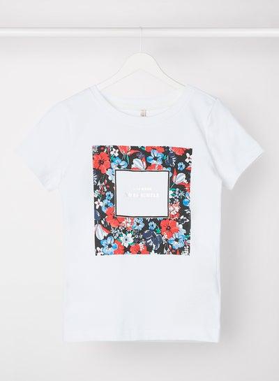Baby/Kids Floral Print T-Shirt White