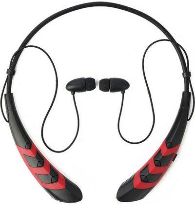سماعة أذن لاسلكية تعمل بالبلوتوث 5.1 تعلق على الرقبة مصنوعةٌ من مادة ABS أسود/أحمر