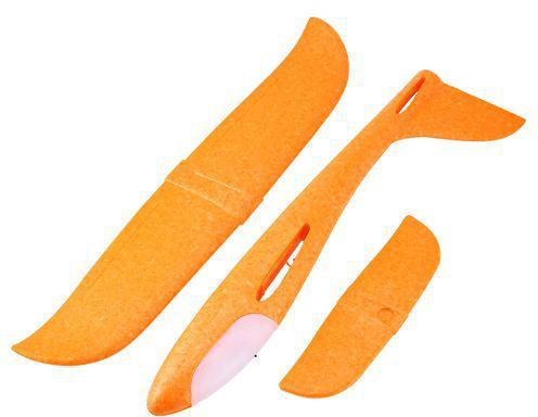Generic CO DIY Hand Throw Flying Glider Planes Foam Airplane Aeroplane Model For Children-Orange