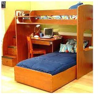 Zr Tent Bunk Bed With Table Chair, Bunk Bed Side Table
