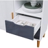 Chest of Drawers Sideboard Storage Unit with 1 Door, 2 Drawers and 1 Compatible with Living Room, Bedroom, 82 x 35 x 76 cm (White and Grey)