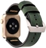 Retro XX Line Pattern Genuine Leather Wrist Watch Band For Apple Watch Series 3/2/1 38mm Green