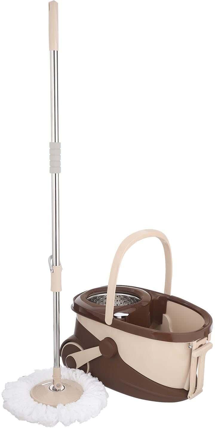 Get El Watania Plastic Bucket with Stainless Steel Strainer - Brown Beige with best offers | Raneen.com