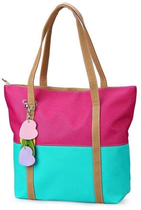 Fashion Women's Dual Purpose Bag - Pink/Green