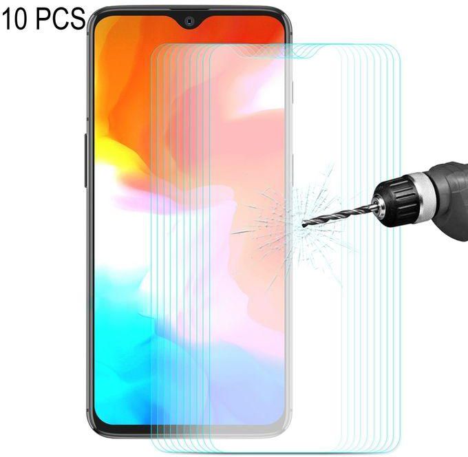 Sunsky 10 PCS ENKAY Hat-prince 0.26mm 9H 2.5D Curved Edge Tempered Glass Film for OnePlus 6T