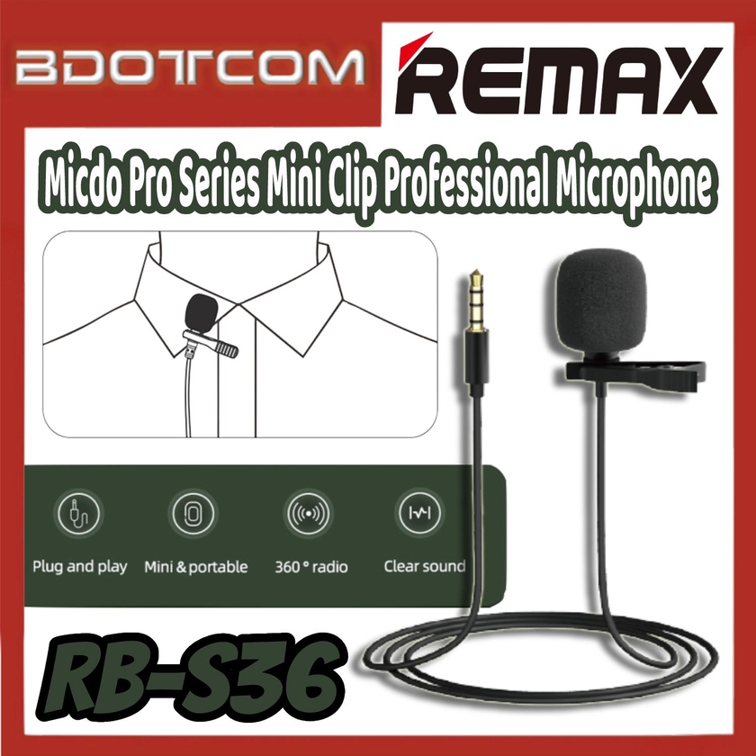 Remax K06 Micdo Pro Series Mini 3.5mm Clip Professional Microphone