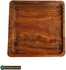 Square Dark Wooden Plate 30 cm