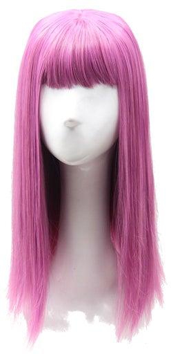 Natural Looking Synthetic Long Straight Hair Wig Pink