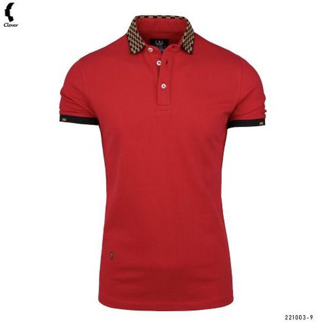Clever Men's Polo T-shirt -Made Of Cotton -Red