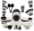 Dinnerware Set 68 Pcs LIFE SMILE, 30 Pieces Fine Porcelain Dinner Set With 38 Pieces Pure Stainless Steel Cutlery Set, Black White Tableware Set | Dishwasher Safe dinner serving set for 6 Person