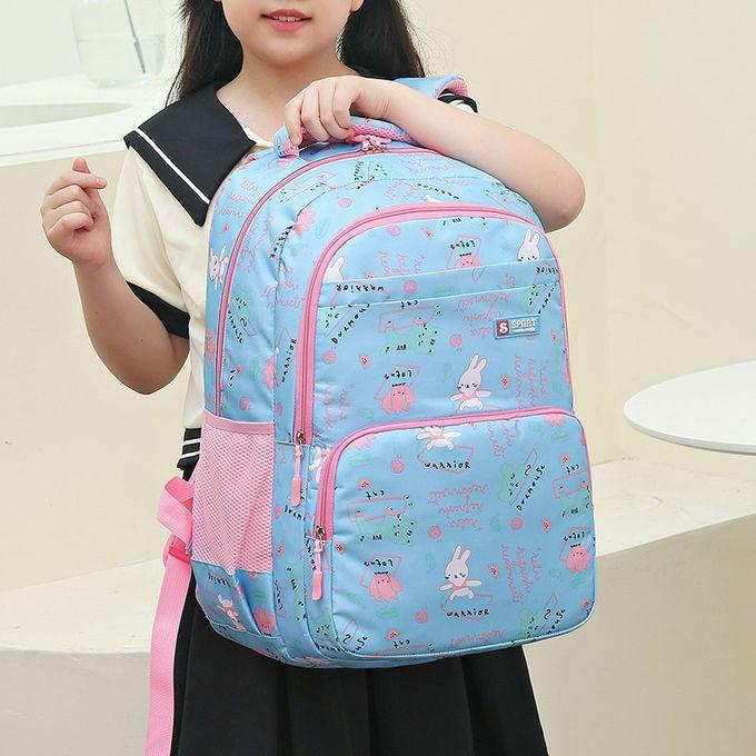School Study Girls Backpack Large Capacity Backpack Blue Sky Color