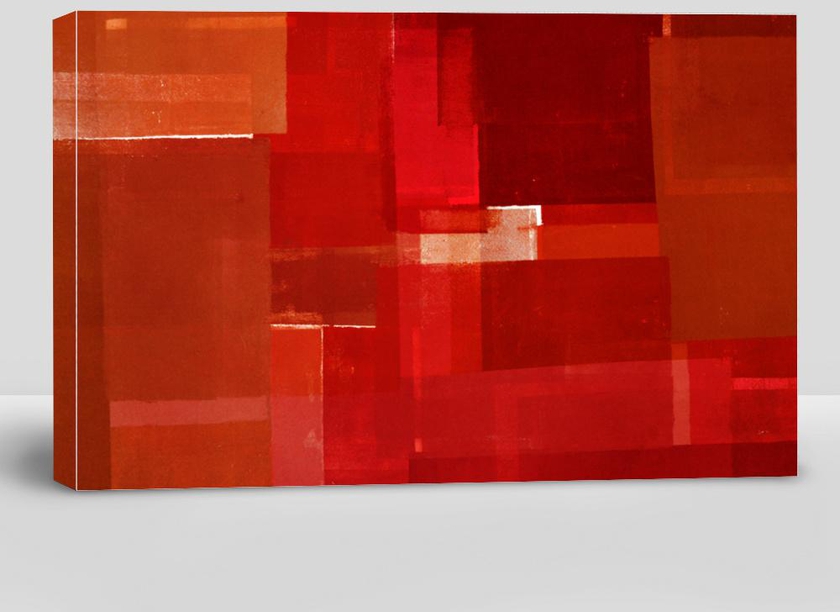 Red and Orange Abstract Art Painting