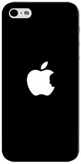 Stylizedd Slim Snap Case Cover Gloss Finish for Apple iPhone SE / 5 / 5S - Steve's Apple - Black