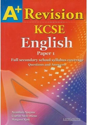 Longhorn A+ KCSE Revision English Paper 1