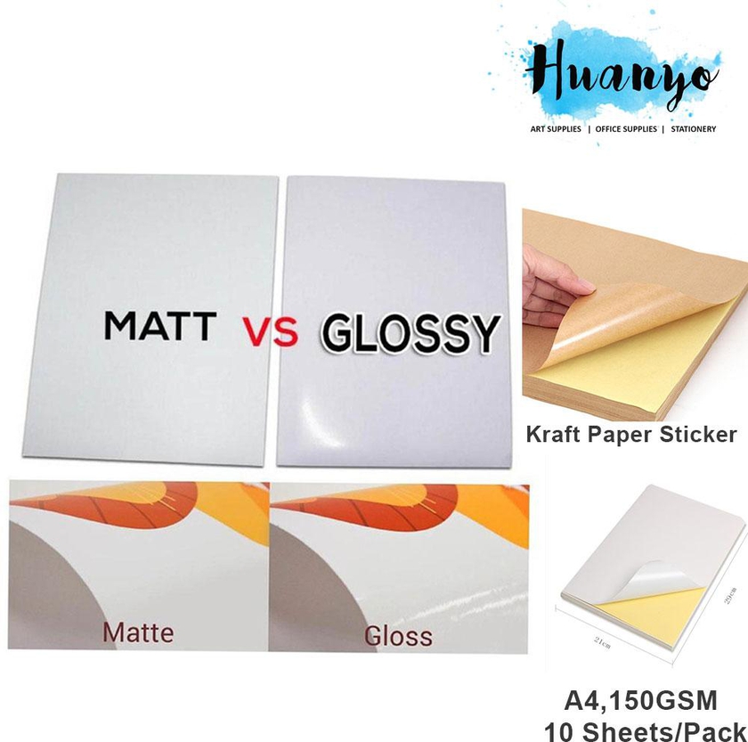 A4 Easy Peeling Printable White Sticker Paper 150gsm (10pcs/pack)