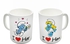 Double Smurfs Set Of 2 Mugs- White - 11 Cm