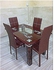 Quality Dinning Table With 4 Leather Chairs